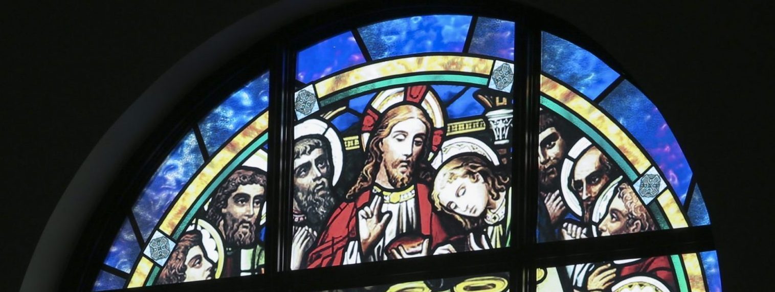 Stain glass of the last supper